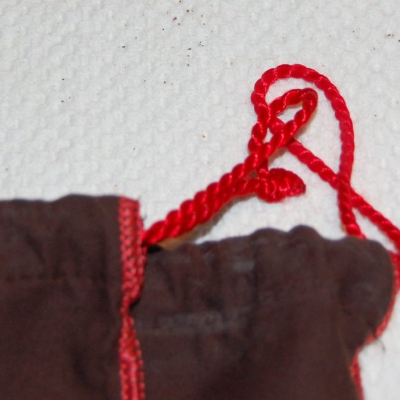 Coach Dust Bag 15" x 13" Brown W/ Red Drawstring - Picture 4 of 12